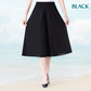 Women's High Elastic Waist Pleated Chiffon Wide Leg Culottes