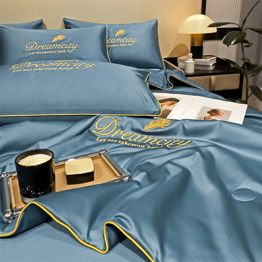 Washable, cooling 4-piece bed linen