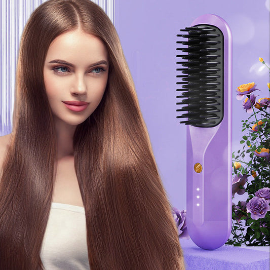 Negative Ion Wireless Portable Hair Straightening Comb