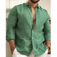 Men's Cotton Linen Solid Color Shirt（🔥Limited Time Offer）