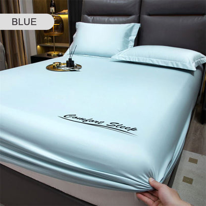 Summer Ice Cooling Silky Bed Fitted Sheet Pillow Cover🛏️