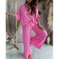 ✨2024 New Products 49% OFF💖Solid Color Women's Loose Fit Jumpsuit Set