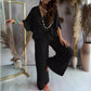 ✨2024 New Products 49% OFF💖Solid Color Women's Loose Fit Jumpsuit Set