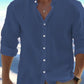 Men's Casual Solid Color Button-Down Shirt