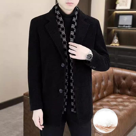 🎉Black Friday - Early Bird Price-Free Shipping✈️Men’s Stylish Notched Lapel Winter Tweed Jacket with White Duck Down Lining