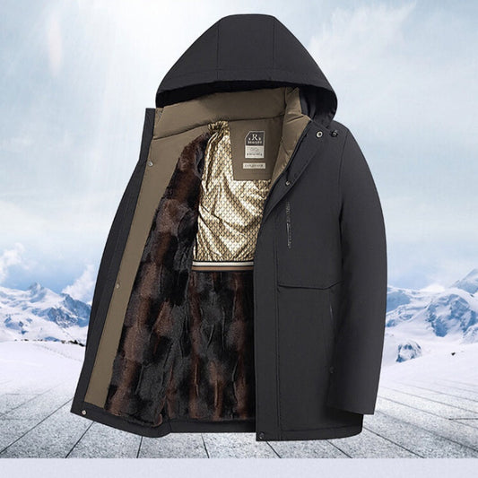 Men’s Winter Thermal Thick Hooded Parka Coat