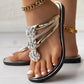 Women's Casual Floral Embellished Flat Sandals