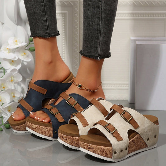 🔥LAST DAY PROMOTION - 53%OFF🔥Cutout Platform Wedge Sandals