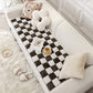 Cream-coloured Large Plaid Square Pet Carpet Bed Sofa Cover