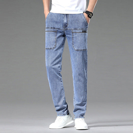 Multi-Pocket Stretch Men's Jeans