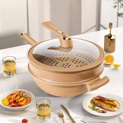 Non-Stick Wok With Steamer Basket