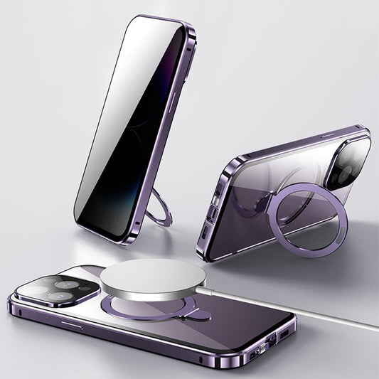 Double-sided Magnetic Suction Bracket Mobile Phone Case For iPhone 14