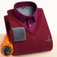 Men's Thermal Fleece Lined Double Layer Sweater