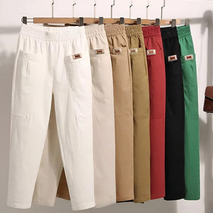 💝Women's Elastic Waist Cotton Pants