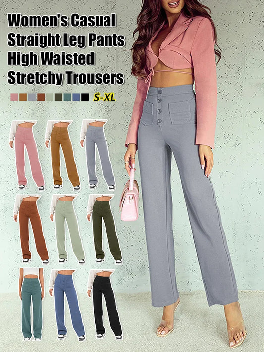 🎁Hot Sale 50% OFF⏳Multi Pocket High Elastic Pants