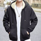 Men’s Thickened Faux Cashmere Hoodie Cardigan - Great Gift