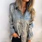 👗💖Collar charm, fashion upgrade! Women's casual fashion turn-down collar shirt👗💖