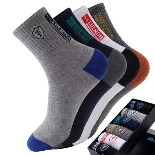 5 Pairs Men's Sweat-absorbing and Breathable Deodorant Socks