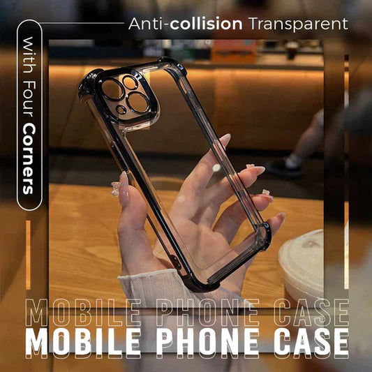 Anti-Collision Transparent Mobile Phone Case with Four Corners